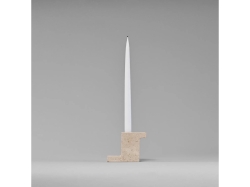 Brick Candle Holder Tall - Limestone - świecznik