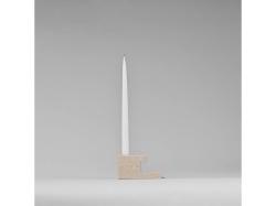 Brick Candle Holder Low - Limestone - świecznik