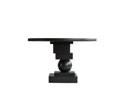 Artist Dining Table, Ø120 - Coffee Black Oak - stół