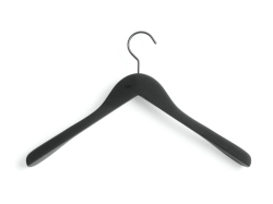 Soft Coat Hager-Wide - Black - komplet 4 wieszaków