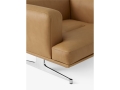 Inland AV21_Noble Aniline leather Cognac w. Polished aluminium base_detail.jpg