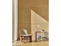 Chisel Lounge Chair front uph Linara 216 wb lacquered walnut_Arcs Trolley Low steel blue_Apex Table Lamp iron oyster white.jpg