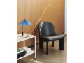 Matin Table Lamp 300 placid blue mirror plated steel base_Chisel Lounge Chair front uph Sense black black wb lacquered oak.JPG