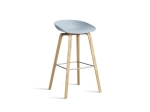 About a Stool (AAS 32) High - Lacquered oak - stołek na drewnianych nogach