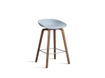 About a Stool (AAS 32) Low - Walnut - stołek na drewnianych nogach