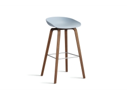 About a Stool (AAS 32) High - Walnut - stołek na drewnianych nogach