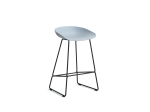 About a Stool (AAS 38) Low - Black Steel - stołek na metalowych nogach