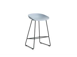 About a Stool (AAS 38) Low - Black Steel - stołek na metalowych nogach