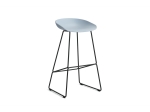 About a Stool (AAS 38) High - Black Steel - stołek na metalowych nogach