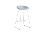 About a Stool (AAS 38) High - White Steel - stołek na metalowych nogach
