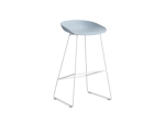 About a Stool (AAS 38) High - White Steel - stołek na metalowych nogach