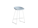 About a Stool (AAS 38) Low - White Steel - stołek na metalowych nogach