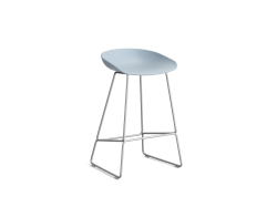 About a Stool (AAS 38) Low - Stainless Steel - stołek na metalowych nogach