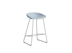 About a Stool (AAS 38) Low - Stainless Steel - stołek na metalowych nogach