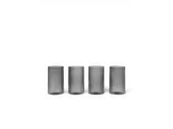 PROMOCJA! Ripple Verrines - Smoked Grey - szklanki, set 4 szt.