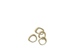 PROMOCJA! Flow Napkin Rings Brass - obrączki do serwetek