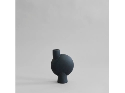Sphere Vase Bubl Medio Black - wazon