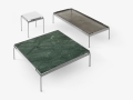 Sett LN13_Verde Guatemala Marble w. Dark Chrome_Sett LN12_Smoked cast glass w. Dark Chrome_Sett LN11 Bianco Carrera Marble w. Dark Chrome_Top.jpg