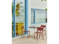 Balcony Chair iron red_Ceramic Table dia90xH74 bordeaux tabletop cream white tube concrete base_Rim Carafe clear with black rim.jpg