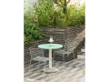Hee Chair hot galvanised_Ceramic Table dia70xH74 light mint tabletop cream white tube concrete base_Mousqueton Portable brushed stainess steel.jpg