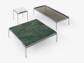 Sett LN13_Verde Guatemala Marble w. Dark Chrome_Sett LN12_Smoked cast glass w. Dark Chrome_Sett LN11 Bianco Carrera Marble w. Dark Chrome_Top.jpg