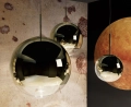 Mirror Ball LED Pendant Gold