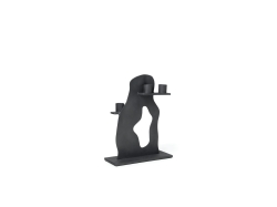 Promocja! Erode Candle Holder - Black Aluminium- świecznik