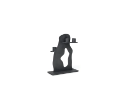 Promocja! Erode Candle Holder - Black Aluminium- świecznik