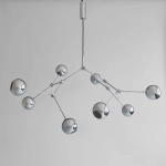 Drop Chandelier Globe Chrome - żyrandol