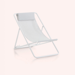 Trip deckchair White Frame - leżak ogrodowy