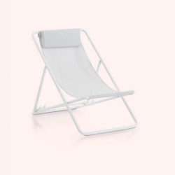 Trip deckchair White Frame - leżak ogrodowy