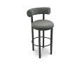 FAT Black Steel 75cm Stool - hocker z obiciem materiałowym