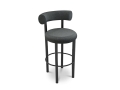 FAT Black Steel 75cm Stool - hocker z obiciem materiałowym