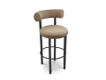 FAT Black Steel 75cm Stool - hocker z obiciem materiałowym