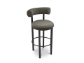 FAT Black Steel 75cm Stool - hocker z obiciem materiałowym