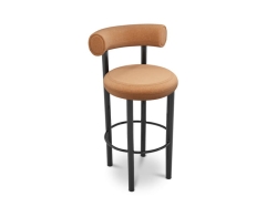 FAT Black Steel 75cm Stool - hocker
