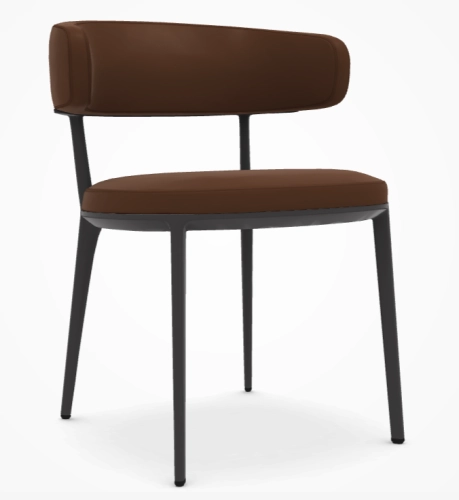 Caratos High Armchair SCA57A  fotel w odcieniach brązu