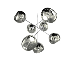 Melt Large Chandelier Chrome - lampa wisząca