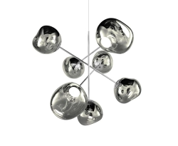 Melt Large Chandelier Chrome - lampa wisząca