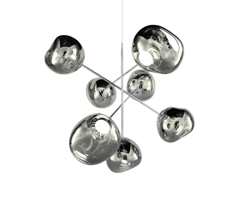 Melt Large Chandelier Chrome - lampa wisząca