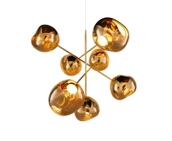 Melt Large Chandelier Gold - lampa wisząca