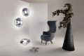 Melt Surface Silver - lampa ścienna/sufitowa