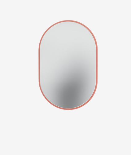 Look - Lustro w kolorowej ramie - kolor brzoskwiniowy