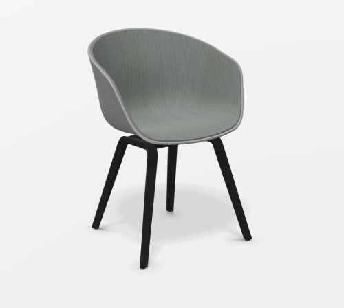 About a Chair AAC 22 - Steelcut Trio 155 / Black lacquered oak - krzesło