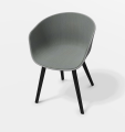 About a Chair AAC 22 - Steelcut Trio 155 / Black lacquered oak - krzesło