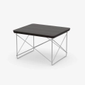 Occasional table dark solid oak steel