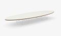 Elliptical Table ETR White