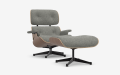 Eames Lounge Chair & Ottoman (walnut natural - nubia cream/dark brown) - nowy rozmiar