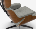 Eames Lounge Chair & Ottoman (walnut natural - nubia cream/dark brown) - nowy rozmiar