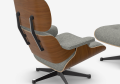 Eames Lounge Chair & Ottoman (walnut natural - nubia cream/dark brown) - nowy rozmiar